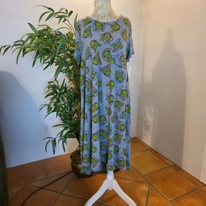 LulaRoe Kermit the Frog Hi-Low Dress